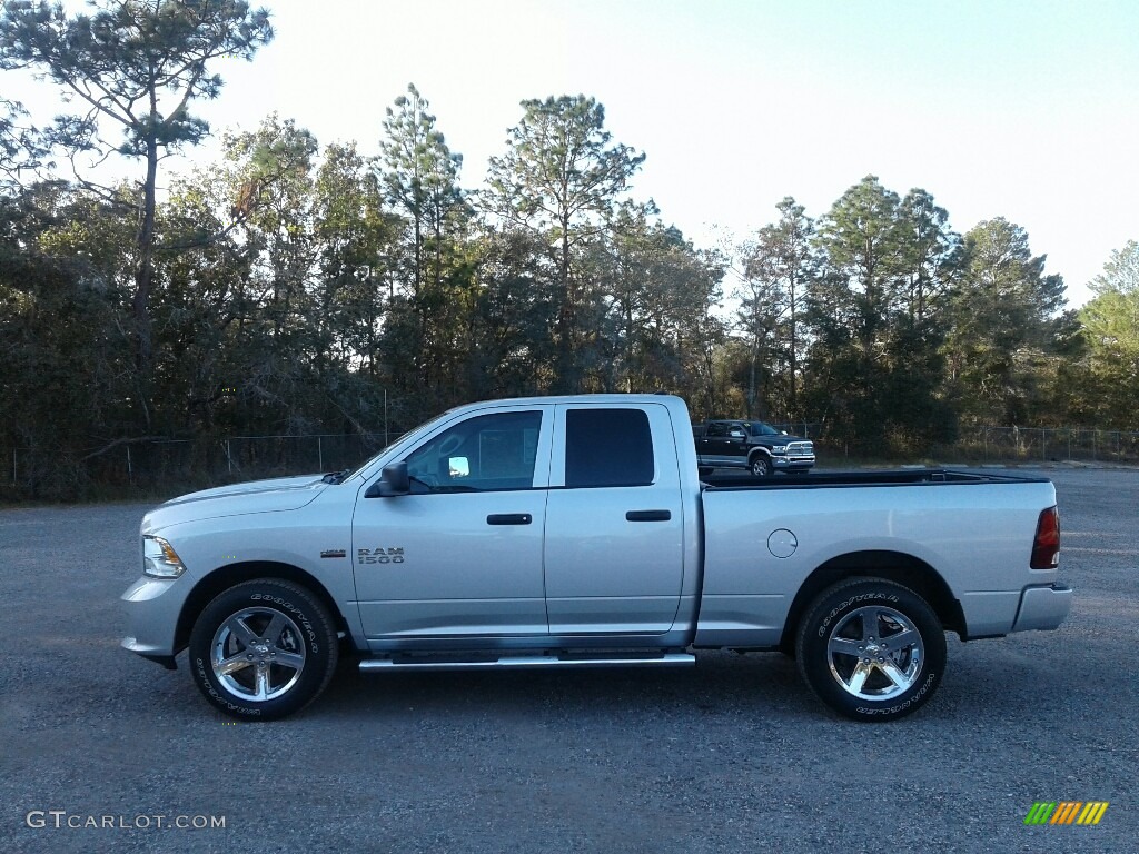 2018 1500 Express Quad Cab - Bright Silver Metallic / Black/Diesel Gray photo #2