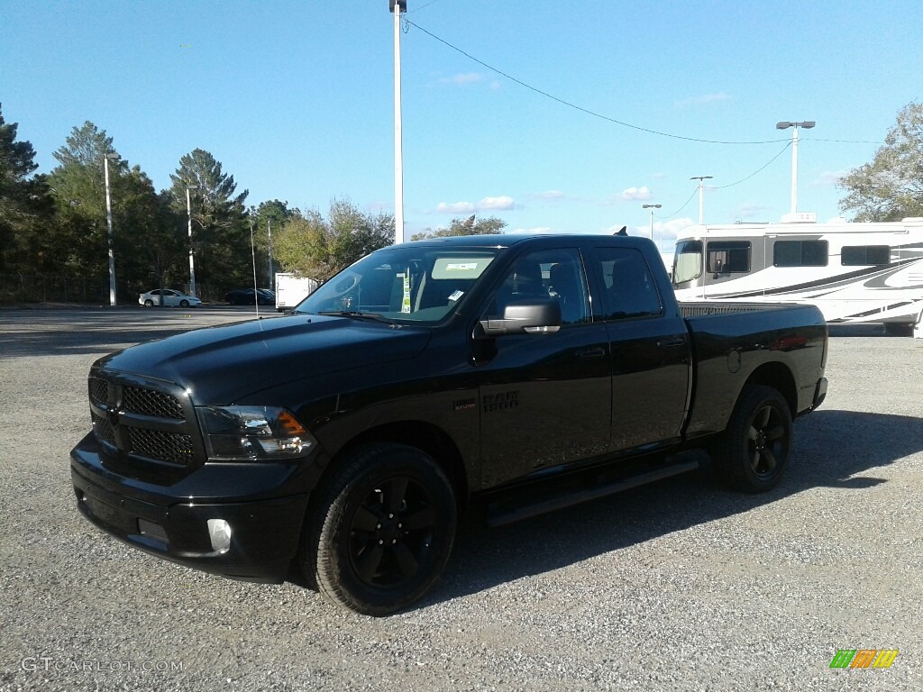 2018 1500 Big Horn Quad Cab 4x4 - Brilliant Black Crystal Pearl / Black/Diesel Gray photo #1