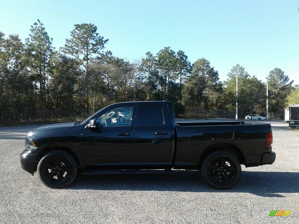 2018 1500 Big Horn Quad Cab 4x4 - Brilliant Black Crystal Pearl / Black/Diesel Gray photo #2