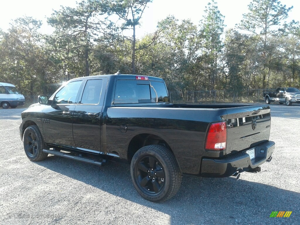 2018 1500 Big Horn Quad Cab 4x4 - Brilliant Black Crystal Pearl / Black/Diesel Gray photo #3