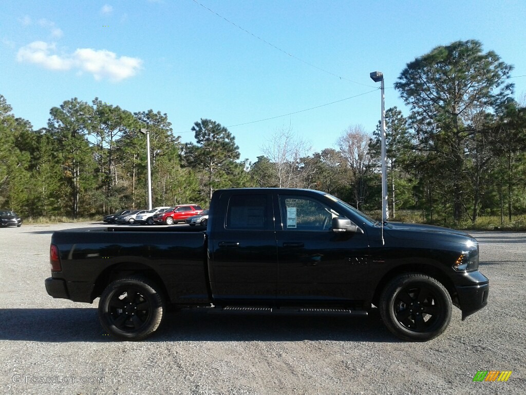 2018 1500 Big Horn Quad Cab 4x4 - Brilliant Black Crystal Pearl / Black/Diesel Gray photo #6