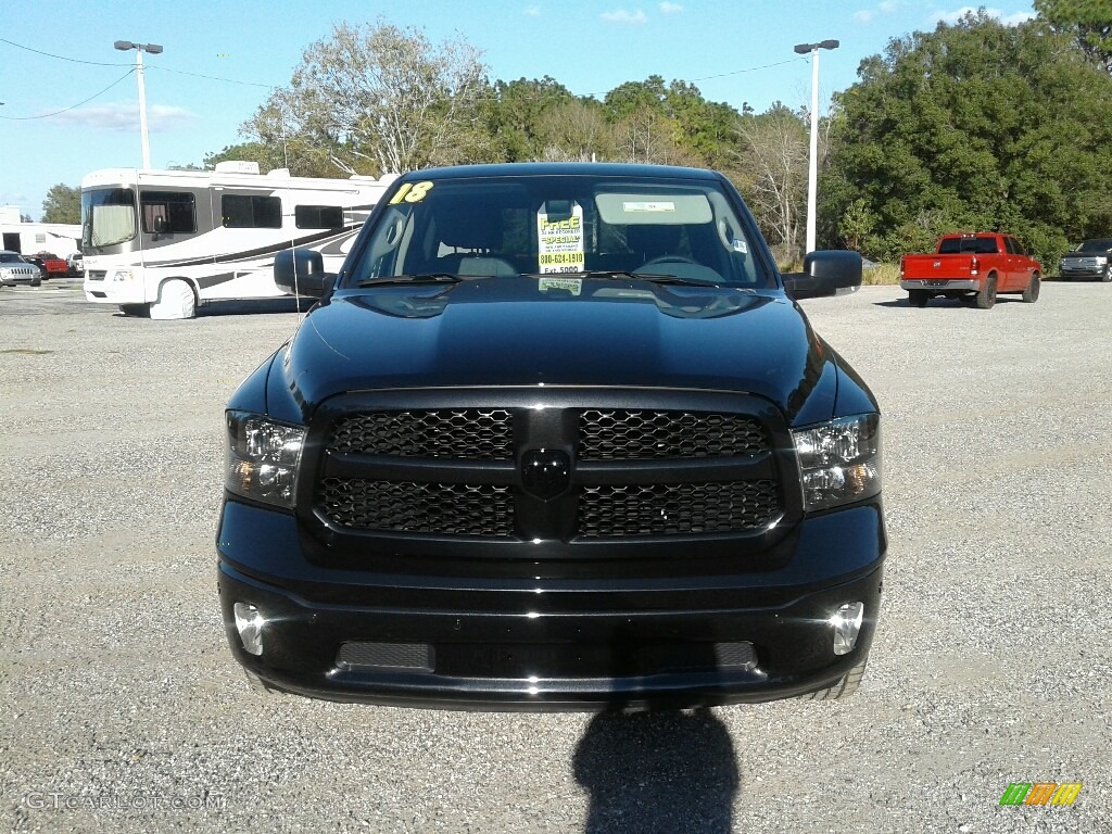 2018 1500 Big Horn Quad Cab 4x4 - Brilliant Black Crystal Pearl / Black/Diesel Gray photo #8