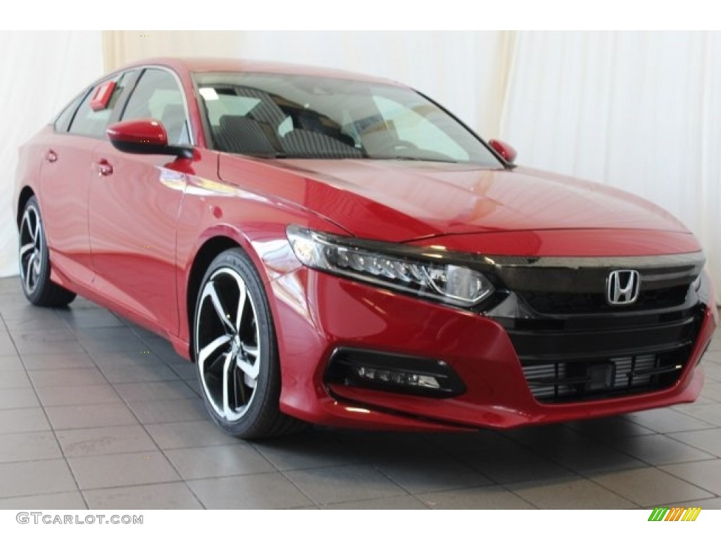 2018 Accord Sport Sedan - San Marino Red / Black photo #2