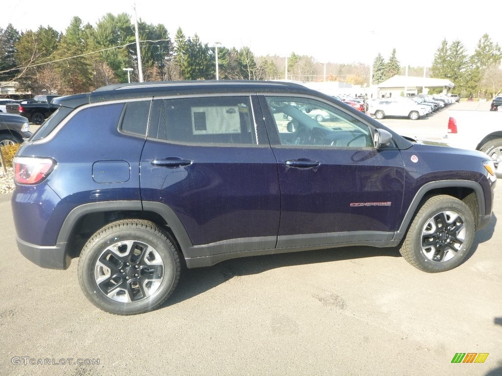 2018 Compass Trailhawk 4x4 - Jazz Blue Pearl / Black/Ruby Red photo #6
