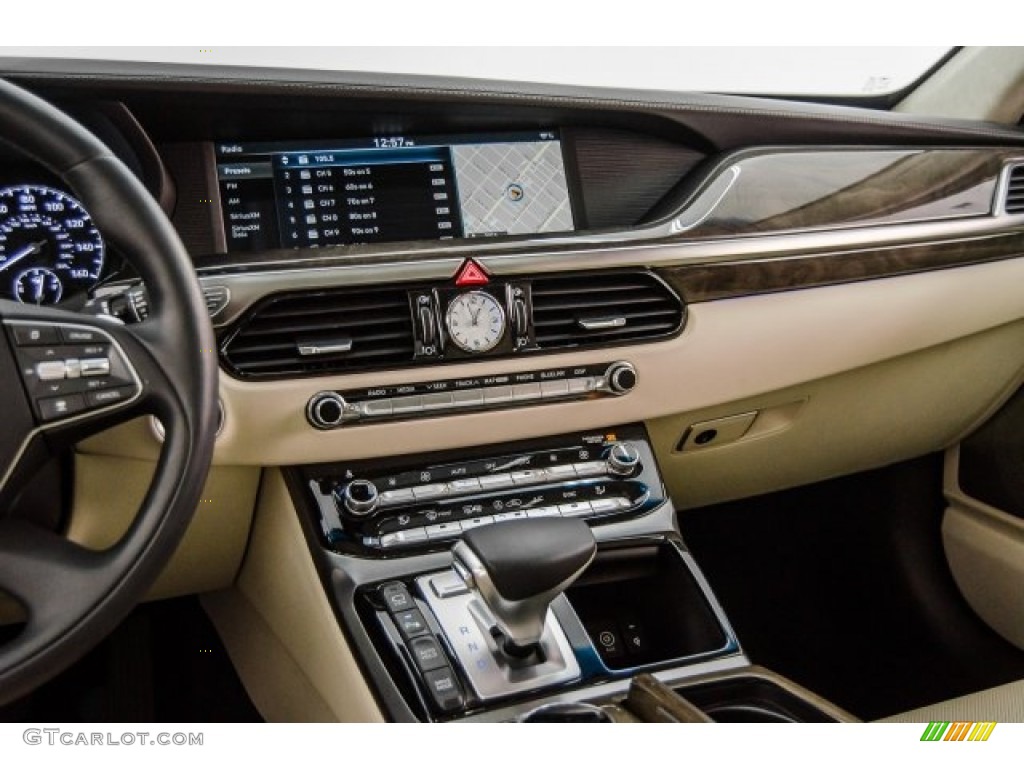 2017 Hyundai Genesis G90 RWD Beige Two Tone Dashboard Photo #124144793