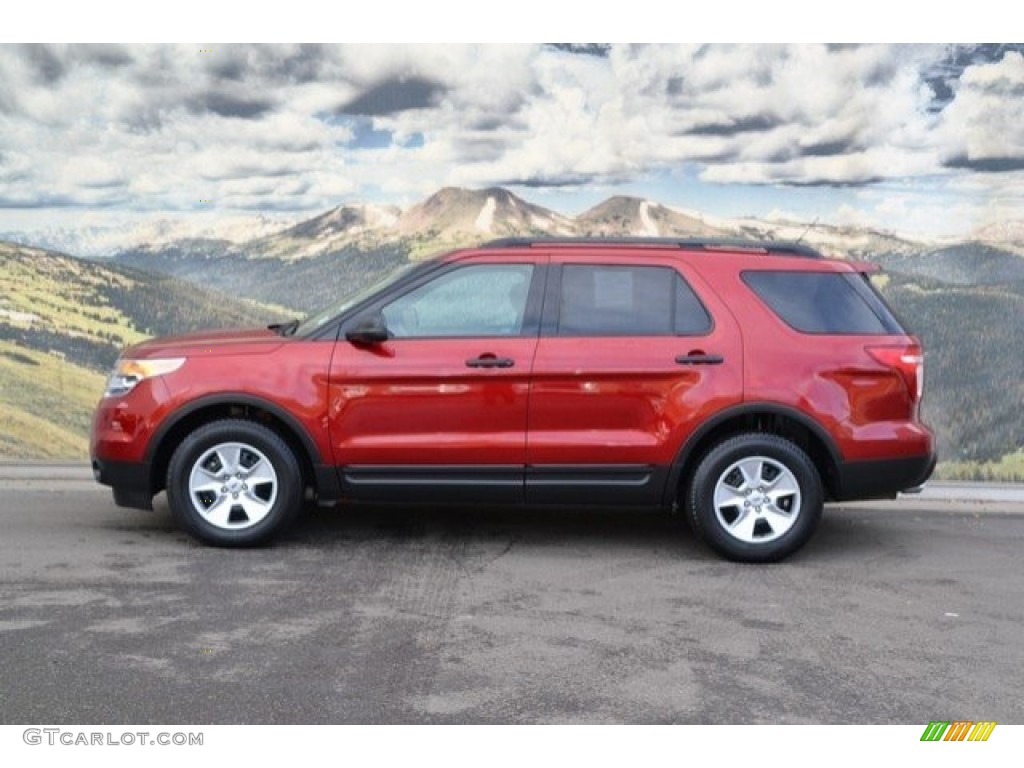 2013 Explorer 4WD - Ruby Red Metallic / Medium Light Stone photo #6