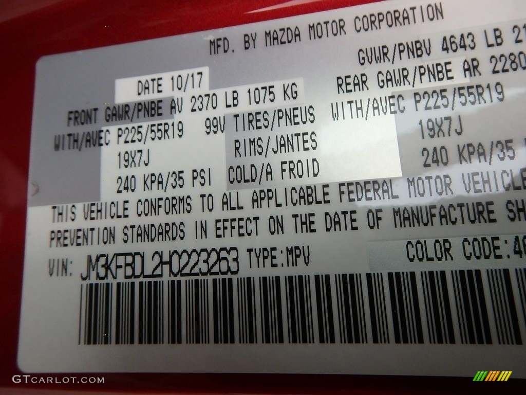 2017 CX-5 Grand Touring AWD - Soul Red Metallic / Parchment photo #11