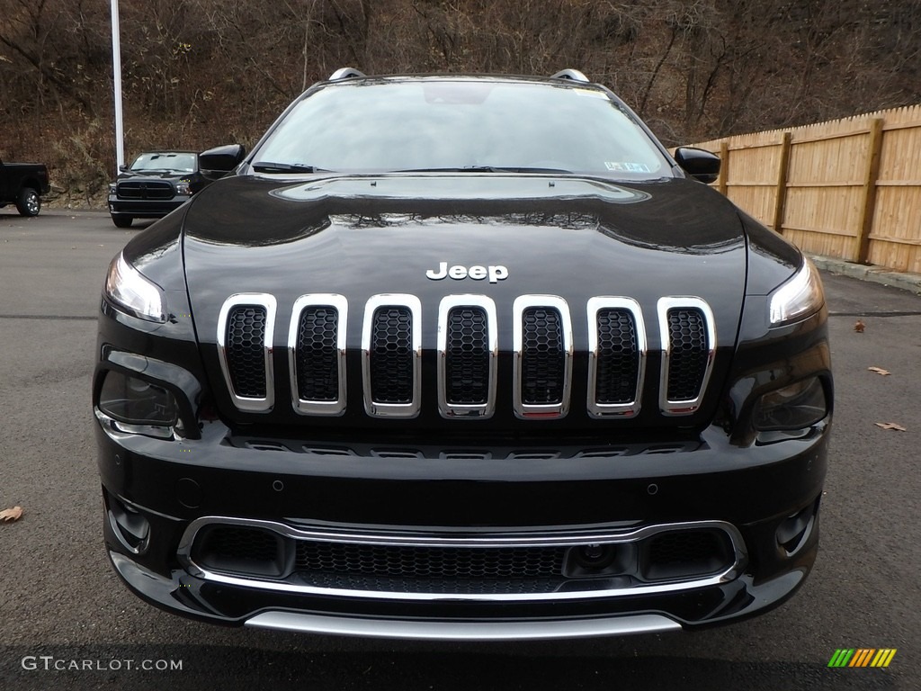 Diamond Black Crystal Pearl 2018 Jeep Cherokee Overland 4x4 Exterior Photo #124150658