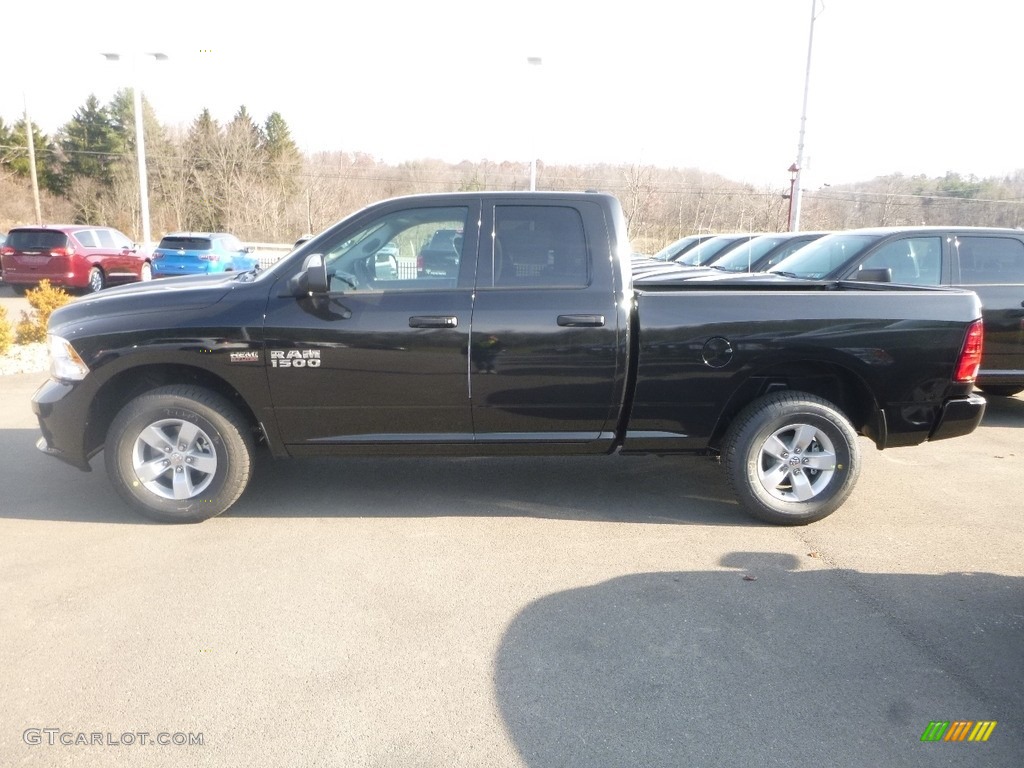 2018 1500 Express Quad Cab 4x4 - Brilliant Black Crystal Pearl / Black/Diesel Gray photo #2