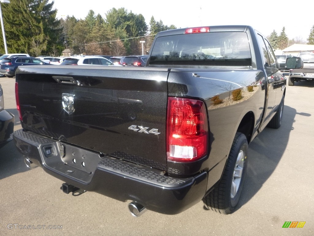 2018 1500 Express Quad Cab 4x4 - Brilliant Black Crystal Pearl / Black/Diesel Gray photo #5