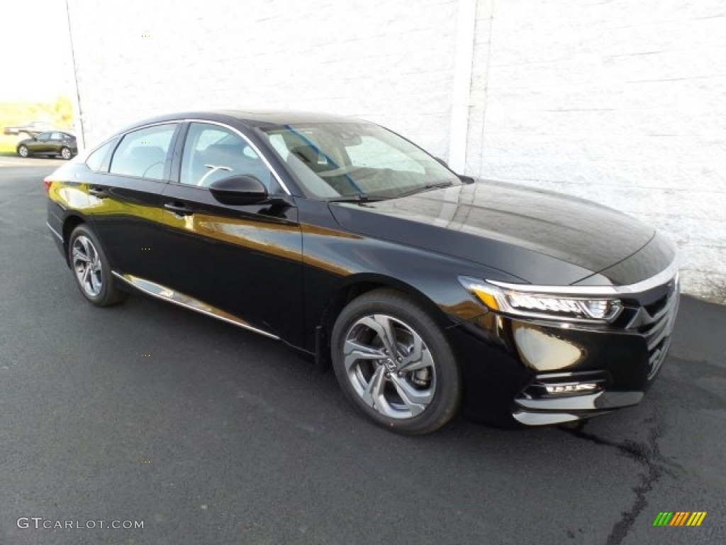2018 Accord EX Sedan - Crystal Black Pearl / Black photo #1