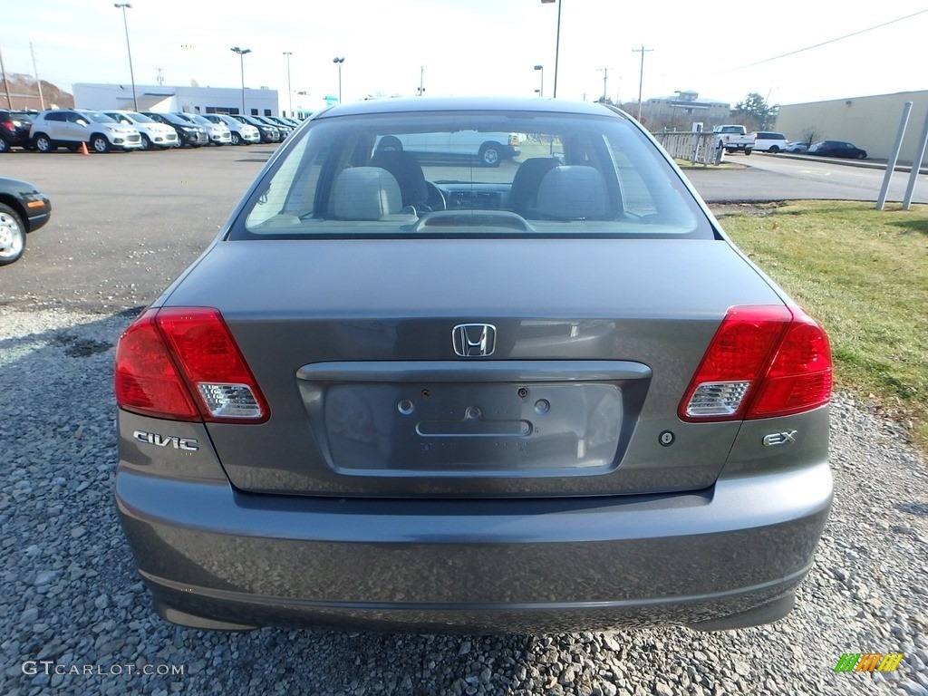 2005 Civic EX Sedan - Magnesium Metallic / Gray photo #3