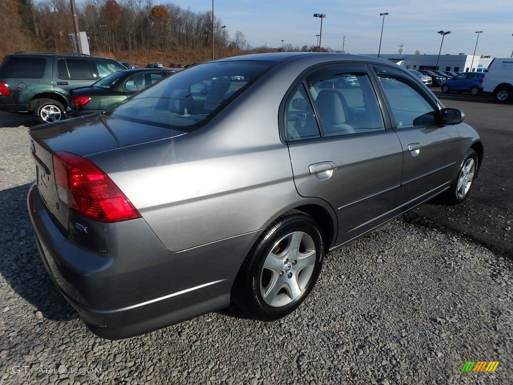 2005 Civic EX Sedan - Magnesium Metallic / Gray photo #4