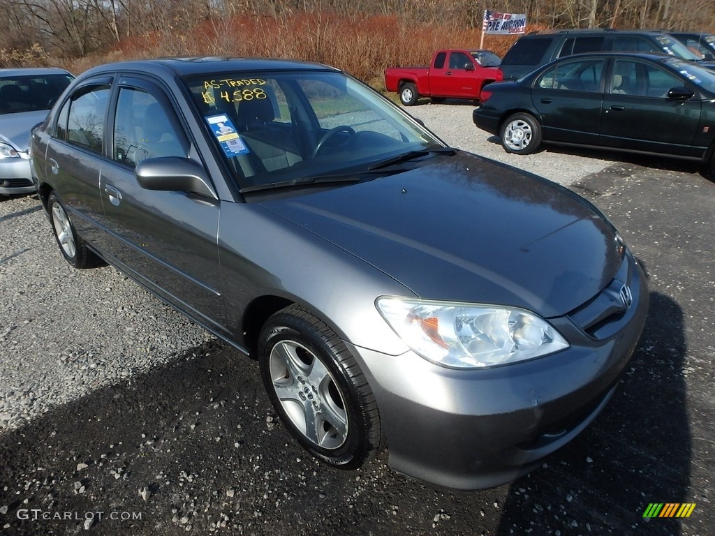 2005 Civic EX Sedan - Magnesium Metallic / Gray photo #5