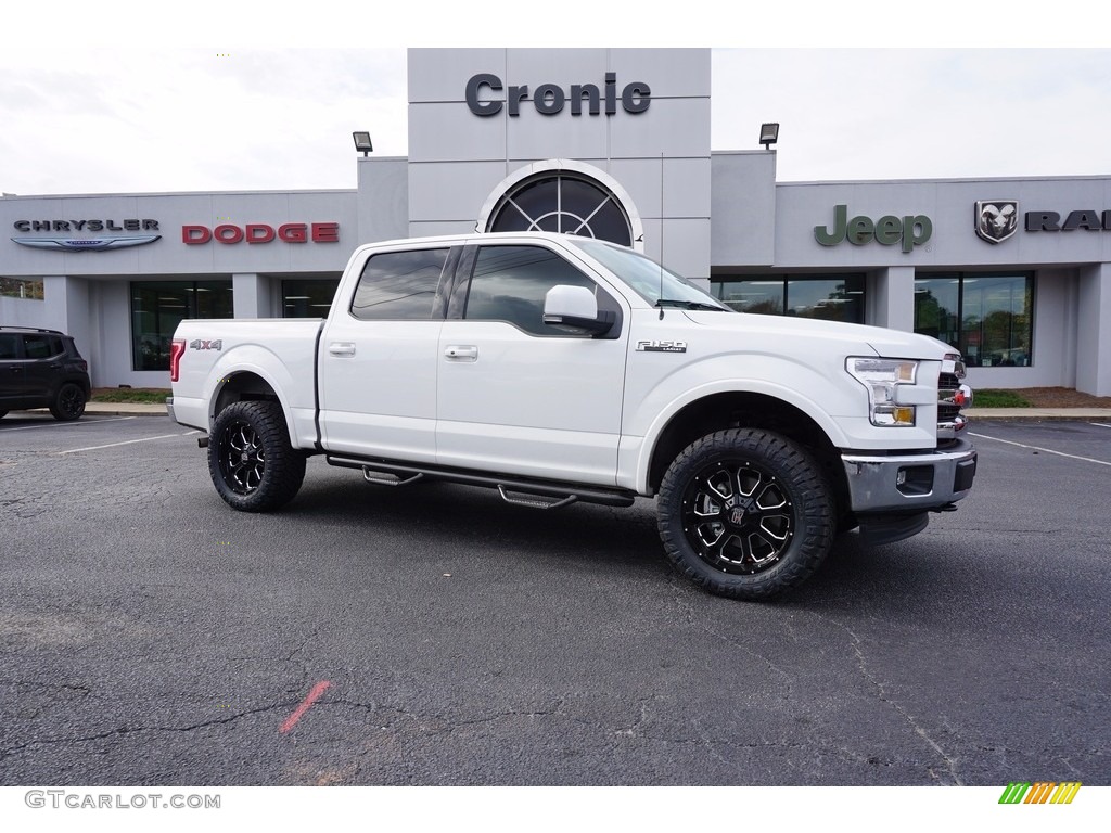 2017 F150 Lariat SuperCrew 4X4 - Oxford White / Light Camel photo #1