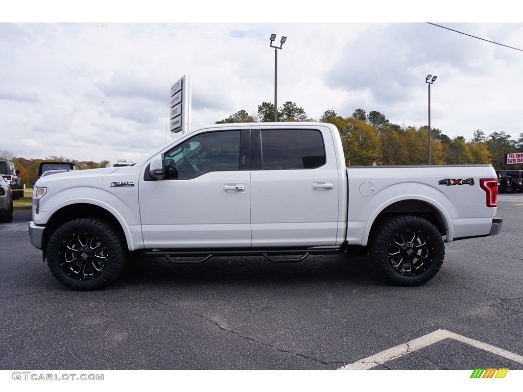 2017 F150 Lariat SuperCrew 4X4 - Oxford White / Light Camel photo #4