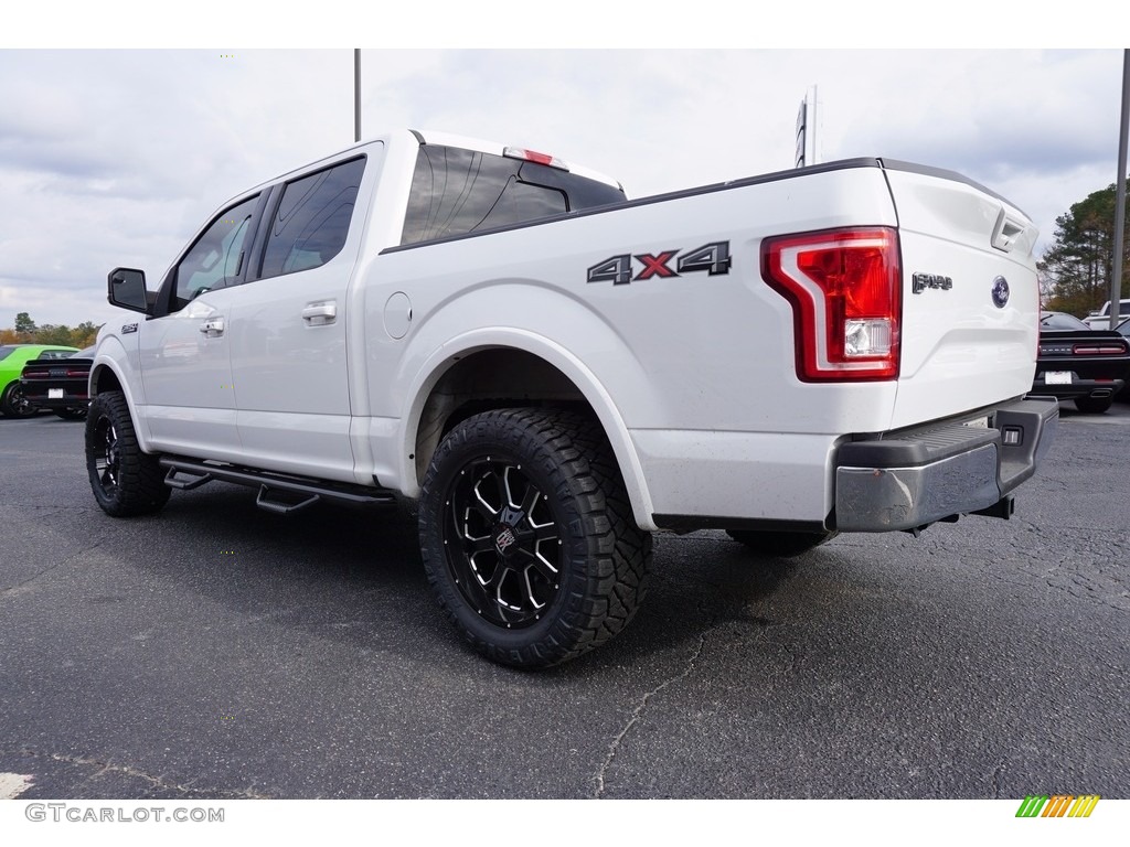 2017 F150 Lariat SuperCrew 4X4 - Oxford White / Light Camel photo #5