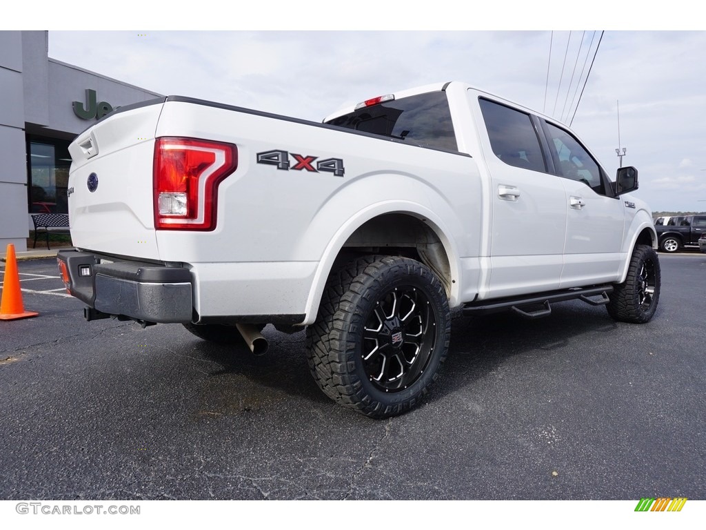 2017 F150 Lariat SuperCrew 4X4 - Oxford White / Light Camel photo #6