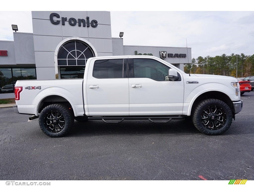 2017 F150 Lariat SuperCrew 4X4 - Oxford White / Light Camel photo #7