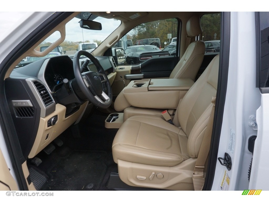 2017 F150 Lariat SuperCrew 4X4 - Oxford White / Light Camel photo #8