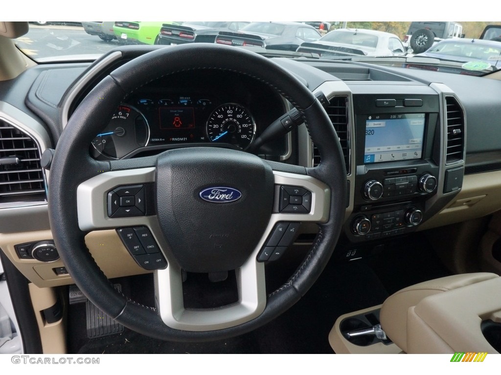2017 F150 Lariat SuperCrew 4X4 - Oxford White / Light Camel photo #9