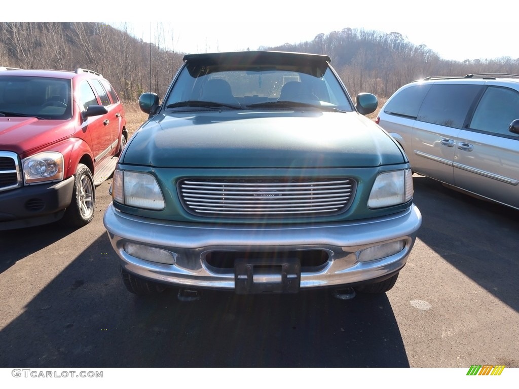 1997 F150 XLT Extended Cab 4x4 - Pacific Green Metallic / Medium Graphite photo #2