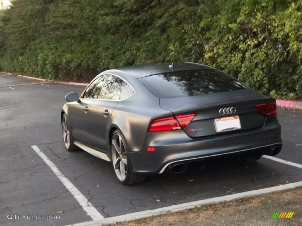 2014 RS 7 4.0 TFSI quattro - Daytona Grey Matte / Lunar Silver Valcona Leather w/Honeycomb Stitching photo #6