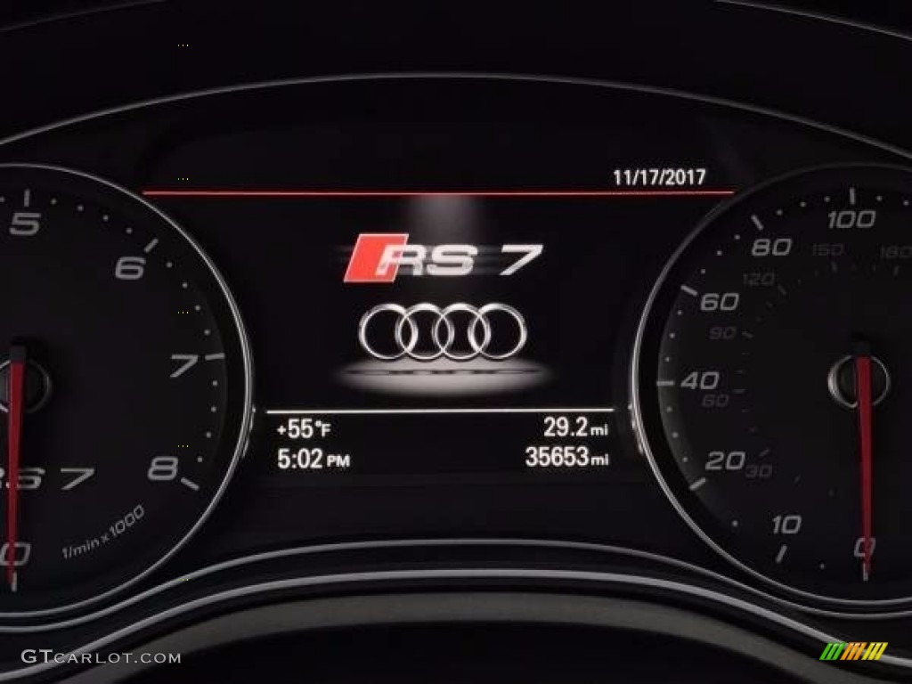 2014 RS 7 4.0 TFSI quattro - Daytona Grey Matte / Lunar Silver Valcona Leather w/Honeycomb Stitching photo #14