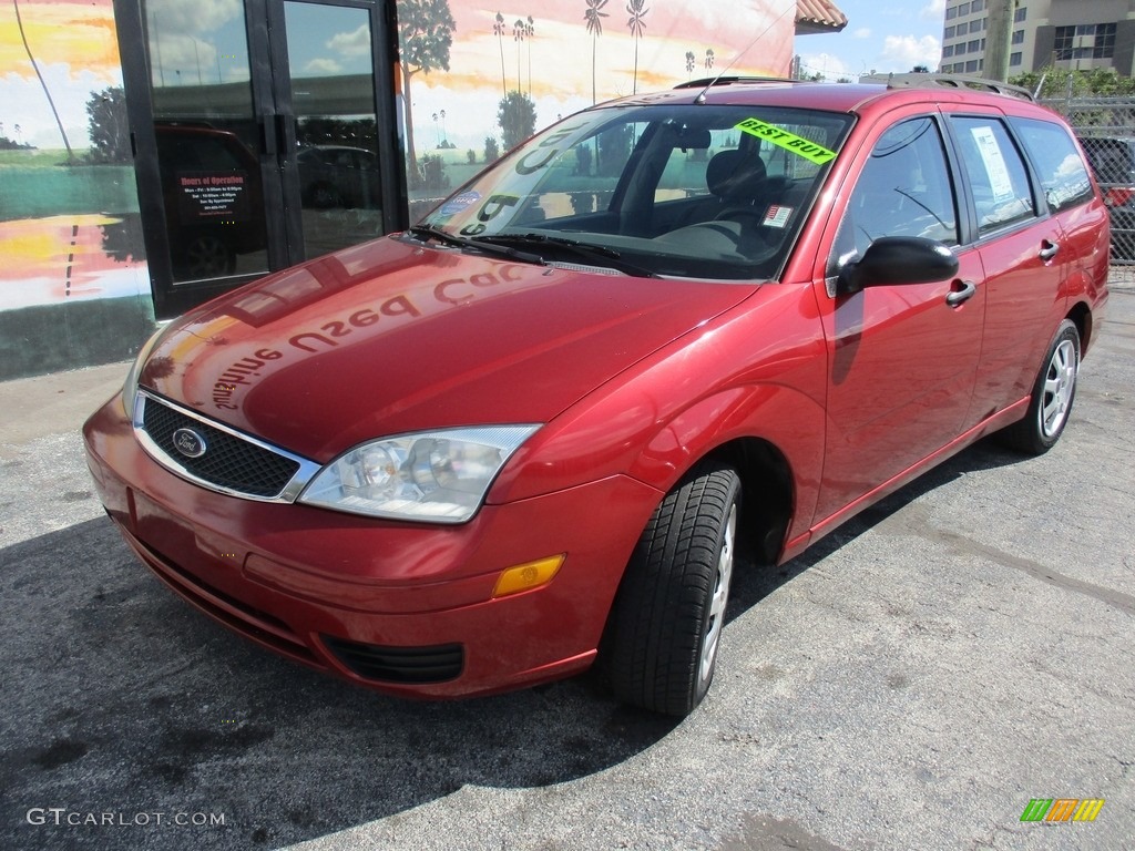 2005 Focus ZXW SES Wagon - Infra-Red / Dark Flint/Light Flint photo #3