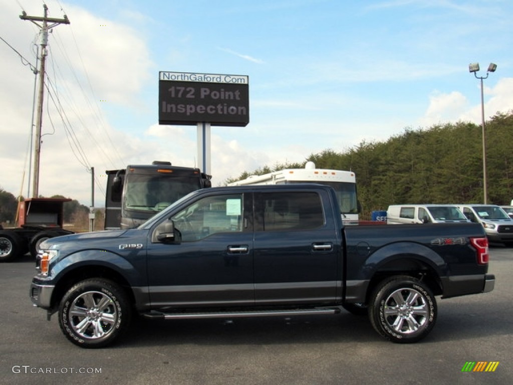 2018 F150 XLT SuperCrew 4x4 - Blue Jeans / Earth Gray photo #2