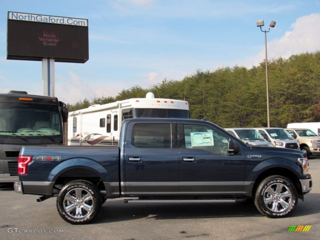 2018 F150 XLT SuperCrew 4x4 - Blue Jeans / Earth Gray photo #6