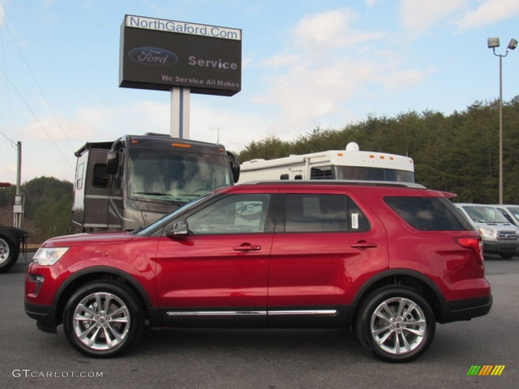 2018 Explorer XLT 4WD - Ruby Red / Medium Stone photo #2