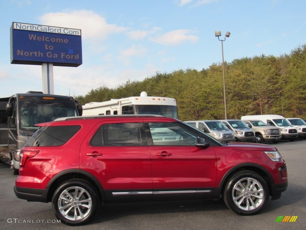 2018 Explorer XLT 4WD - Ruby Red / Medium Stone photo #6