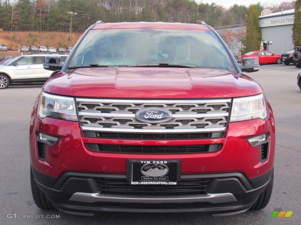 2018 Explorer XLT 4WD - Ruby Red / Medium Stone photo #8