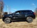 2017 Diamond Black Crystal Pearl Jeep Grand Cherokee Overland 4x4  photo #3