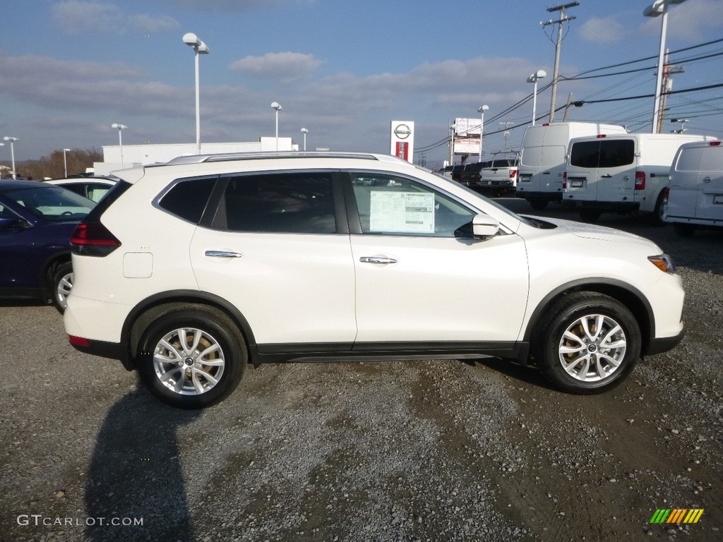 Pearl White 2018 Nissan Rogue SV AWD Exterior Photo #124187441