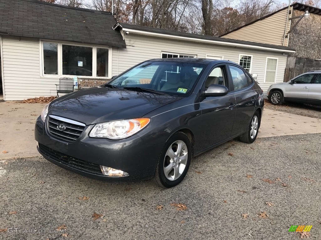 2009 Elantra SE Sedan - Carbon Gray / Black photo #2