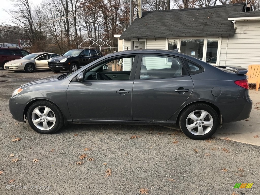 2009 Elantra SE Sedan - Carbon Gray / Black photo #3