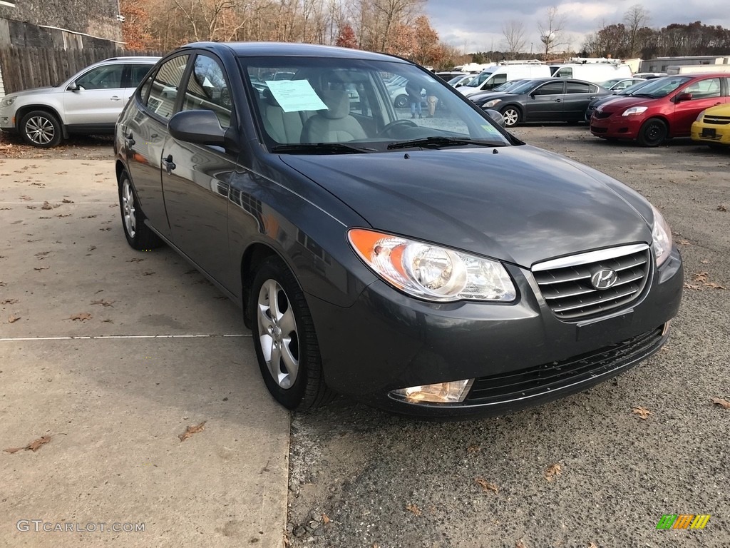 2009 Elantra SE Sedan - Carbon Gray / Black photo #8