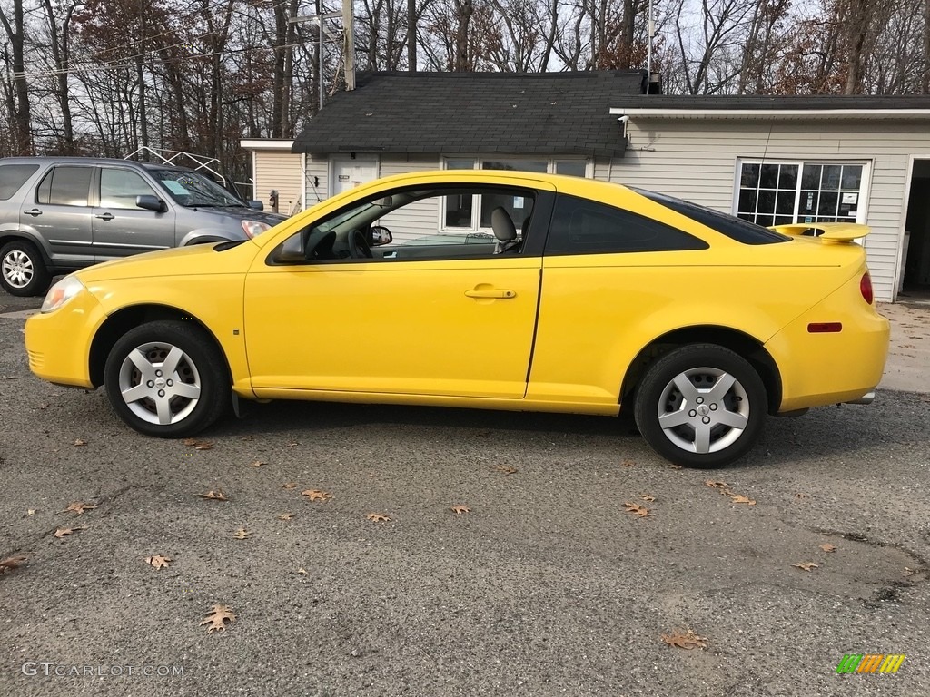 2007 Cobalt LS Coupe - Rally Yellow / Gray photo #2