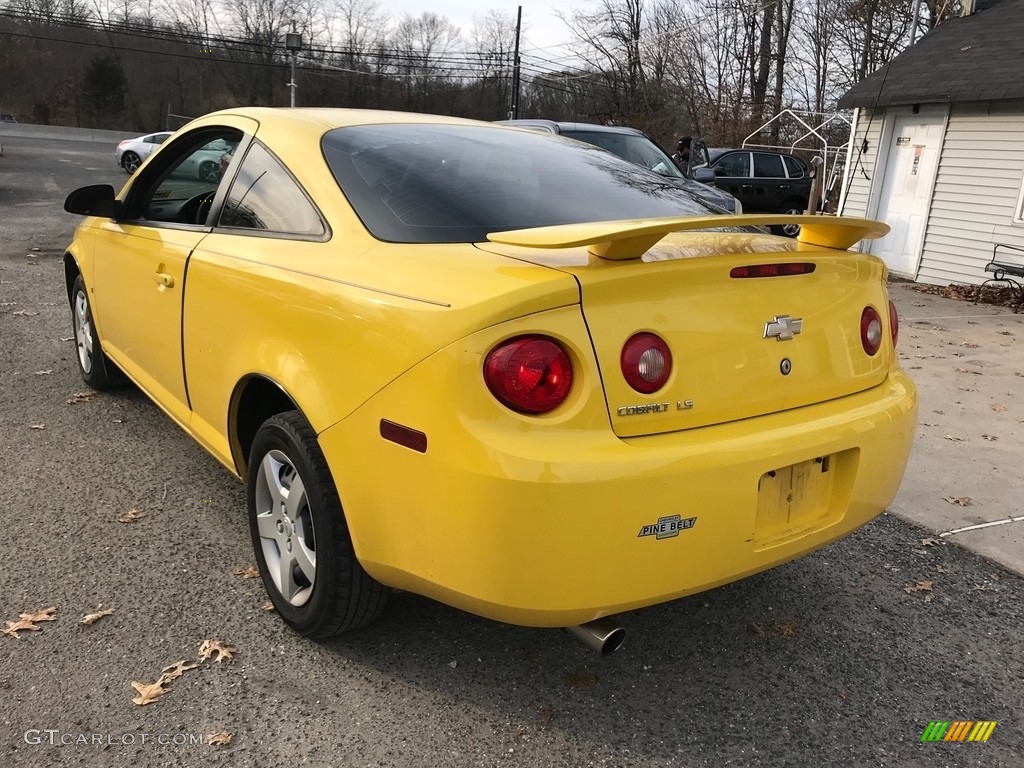 2007 Cobalt LS Coupe - Rally Yellow / Gray photo #3