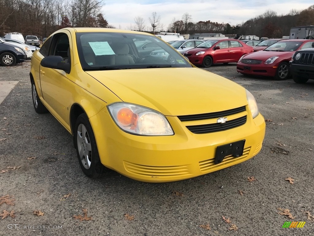 2007 Cobalt LS Coupe - Rally Yellow / Gray photo #7