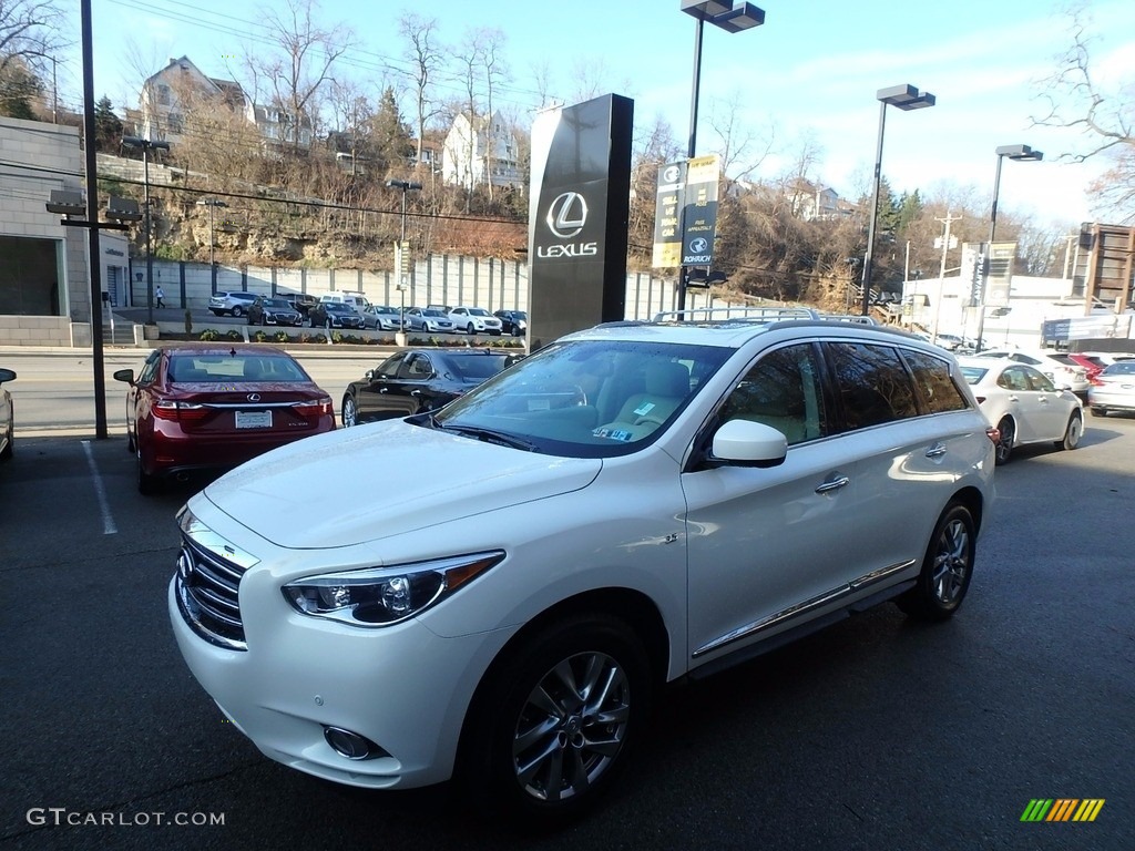 2014 QX60 3.5 AWD - Moonlight White / Wheat photo #3