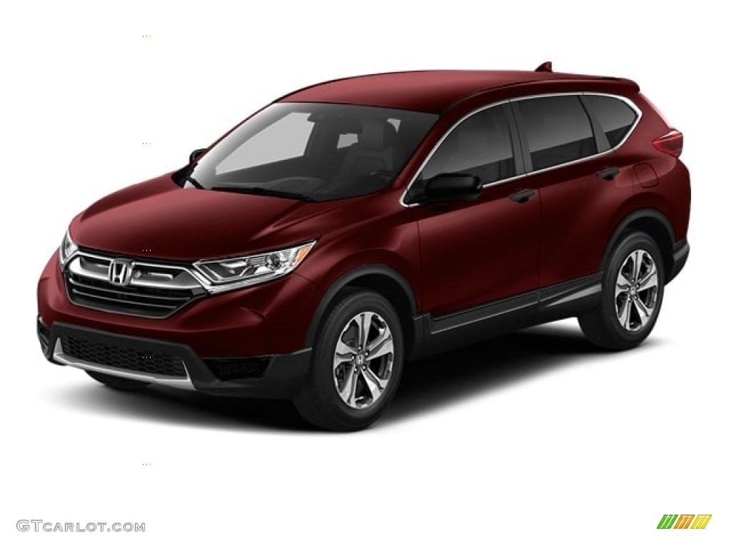 2018 CR-V LX - Basque Red Pearl II / Gray photo #17
