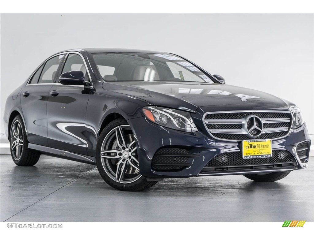 2018 E 300 Sedan - Lunar Blue Metallic / Macchiato Beige/Black photo #12
