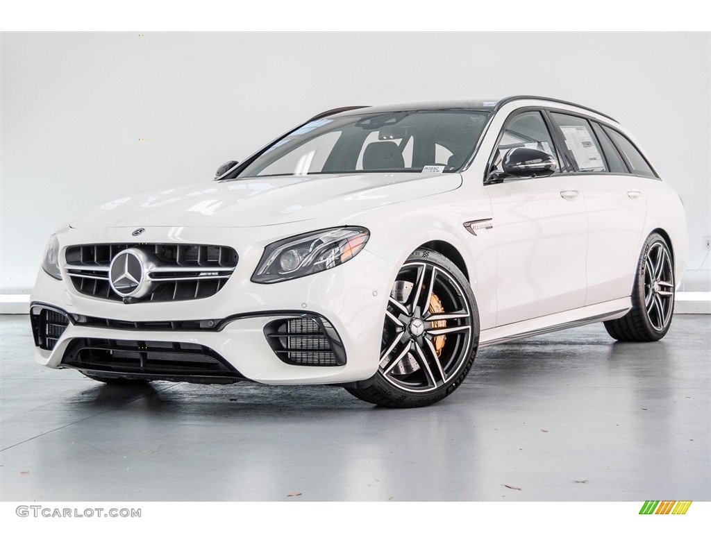 designo Diamond White Metallic 2018 Mercedes-Benz E AMG 63 S 4Matic Wagon Exterior Photo #124201940
