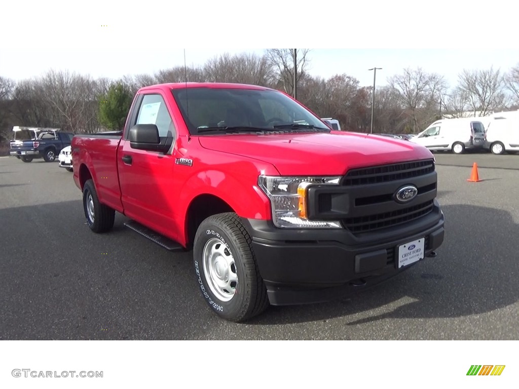 2018 F150 XL Regular Cab 4x4 - Race Red / Earth Gray photo #1