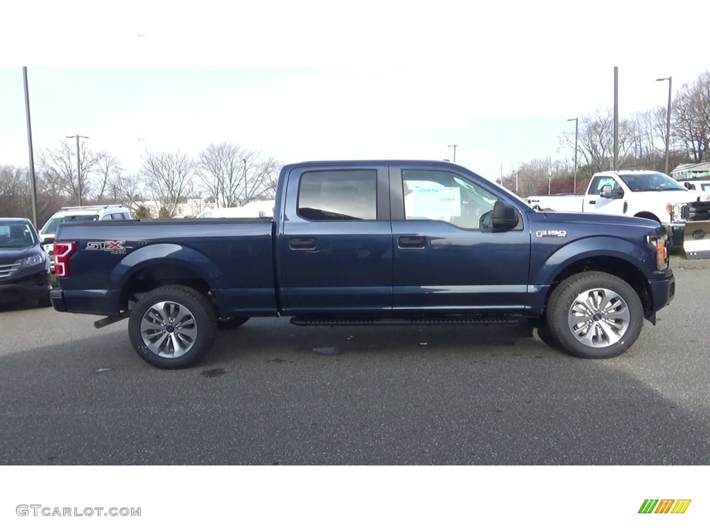 2018 F150 STX SuperCrew 4x4 - Blue Jeans / Black photo #8