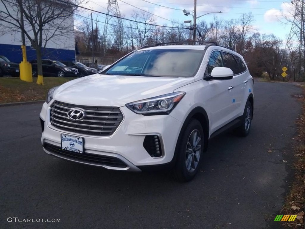 2018 Santa Fe SE AWD - Monaco White / Gray photo #1