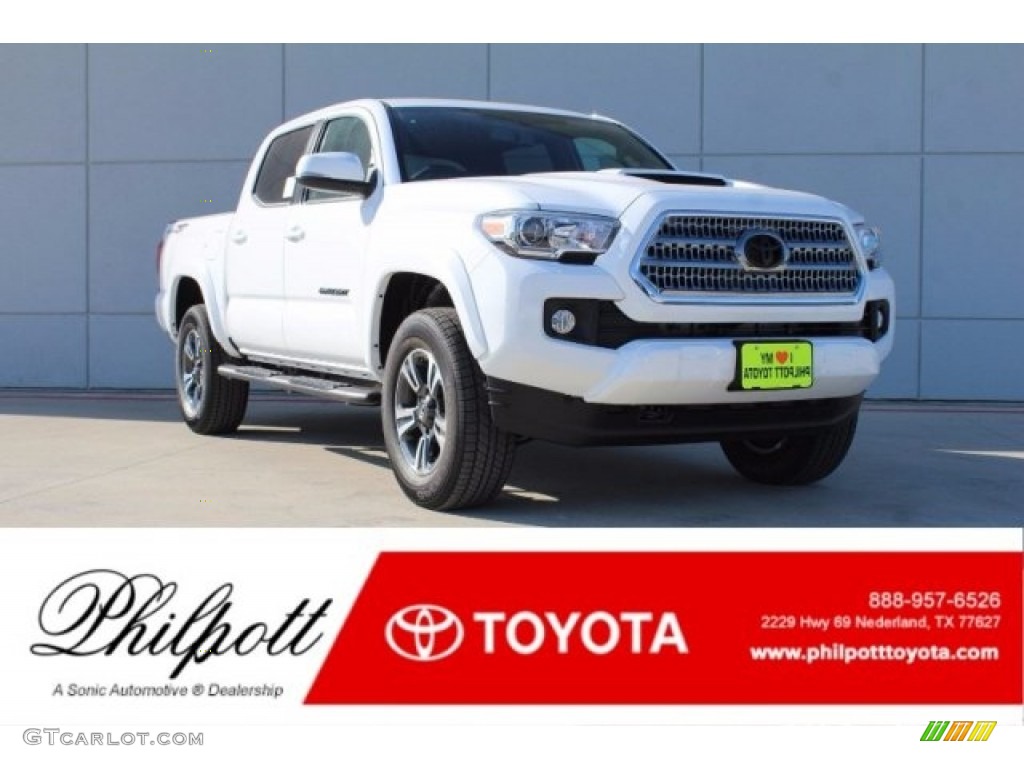 2017 Tacoma TRD Sport Double Cab - Super White / TRD Graphite photo #1